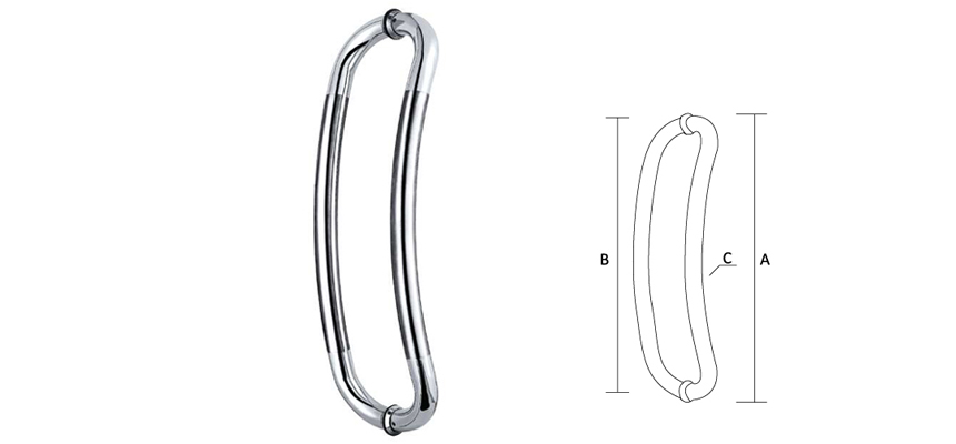 Glass Door handle,Stainless Steel